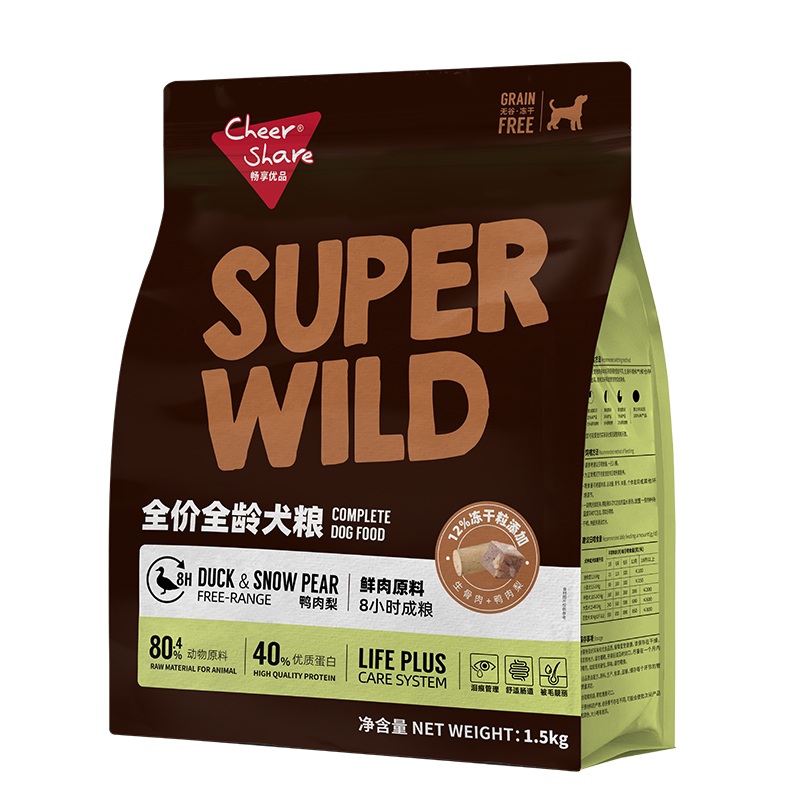 畅享优品鸭肉梨泪痕管理冻干狗粮