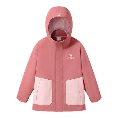 骆驼儿童冲锋衣三合一可拆卸2025新款男童冲锋衣防风防水女童外套