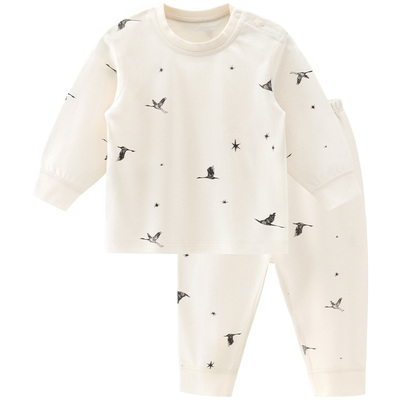 春秋季男女宝宝纯棉内衣套装