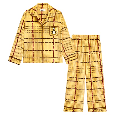 tbh野兽派家居Pingu合作系列法兰绒家居服套装冬季可外穿情侣睡衣