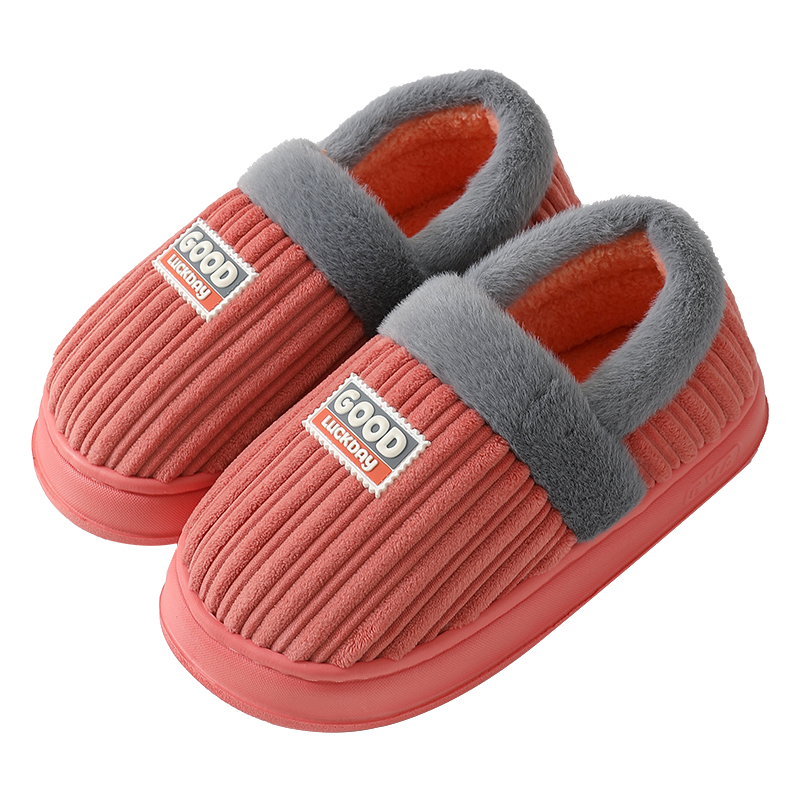 防滑厚底棉拖鞋老人包跟新款保暖居家加厚女棉鞋冬季暖脚保暖鞋男