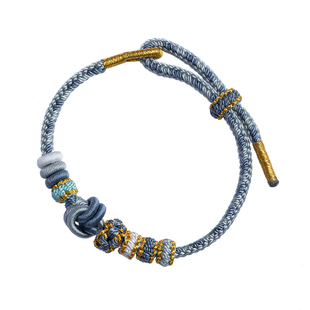 手绳编织叠戴手链DIY成品手串黄金转运珠手饰女款闺蜜精致礼物