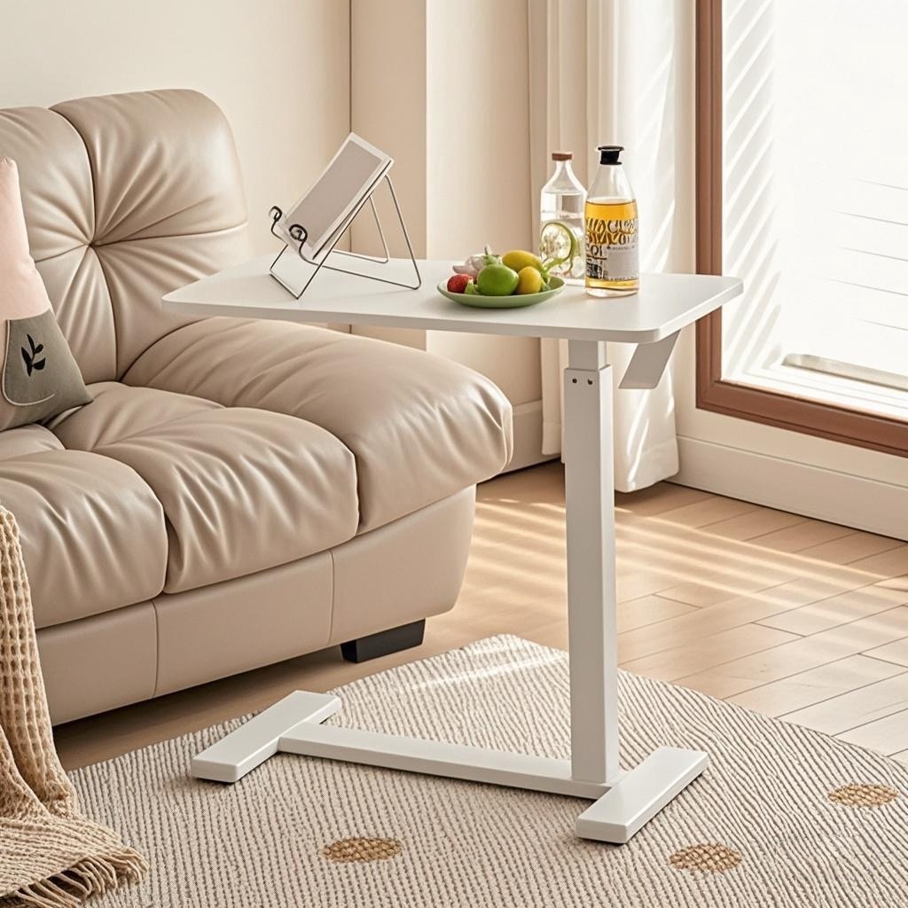 可移动升降床边桌家用电脑桌站立办公学习桌客厅可折叠沙发边桌