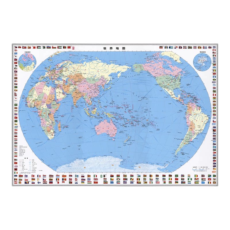 中文世界办公室可移除书房地图