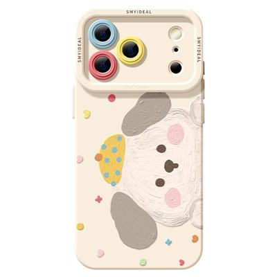 适用苹果17手机壳女款iphone16pro保护套13mini全包15防摔12/xs软外8plus硅胶air可爱支架se油画狗狗max手链