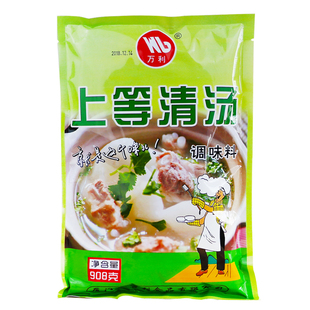 万利清汤骨头汤沙县小吃高汤粉扁食调馅料火锅汤底料908g袋装