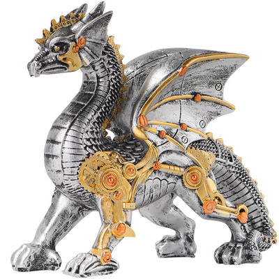 豪华复古蒸汽朋克黑鲸家居摆件