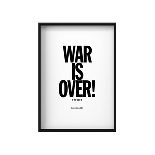 英国进口 约翰列侬 小野洋子 WAR IS OVER 反战和平 小众装饰画