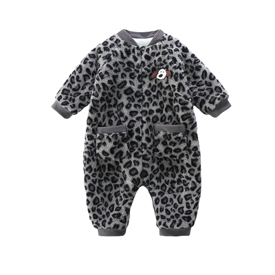 女童珊瑚绒连体睡衣冬季女宝宝加绒加厚防着凉儿童冬款睡袋家居服