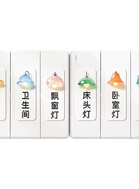 琉璃开关标识贴！字清晰标签齐全