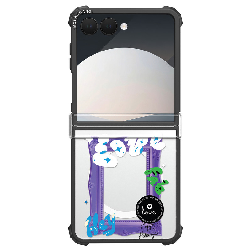 韩国MOLANCANO三星折叠手机壳磁吸新款粉色紫色相框小众适用Galaxy Z Flip7透明防摔6保护套8个性外壳ins风女