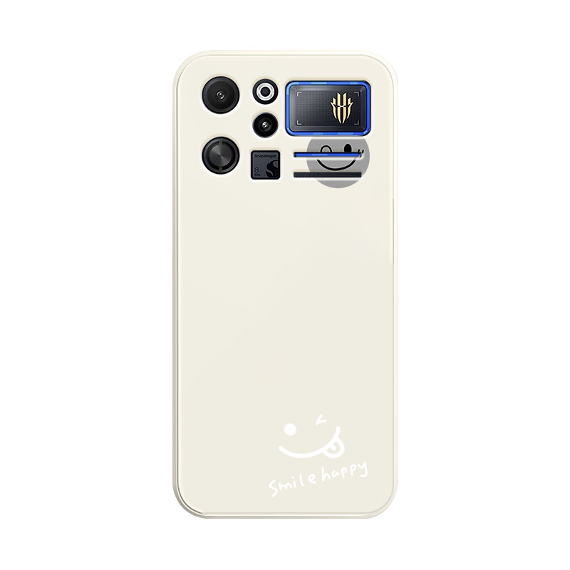 适用红魔12pro+手机壳新款努比亚红魔12pro十液态硅胶磨砂软壳NX819J全包防摔保护套游戏男女生卡通网红笑脸