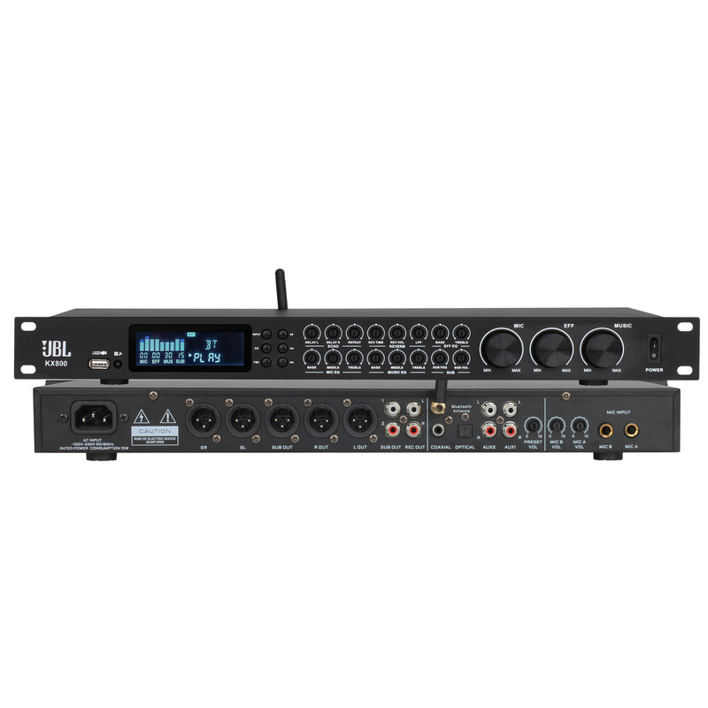 JBLKX800前级效果器5.1声道蓝牙U盘播放防啸叫反馈抑制带遥控包邮
