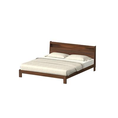 出乎生活全实木床北欧黑胡桃木