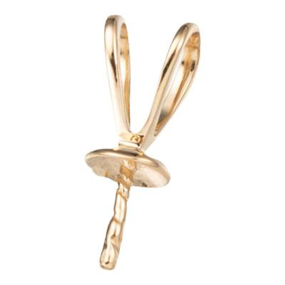 18k金吊坠万能单颗diy锆石珍珠