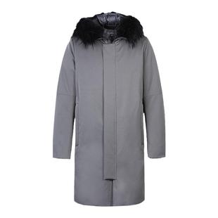 callisto卡利斯特24男秋冬新款假两件灰鸭绒中长款保暖时尚羽绒服