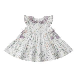 嫚熙童装女宝宝连衣裙儿童甜美公主裙女童背心裙子2026新款夏季