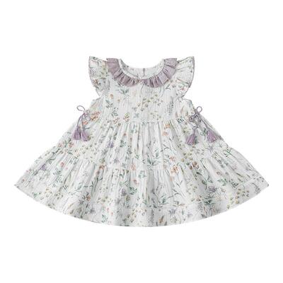 嫚熙童装女宝宝连衣裙儿童甜美公主裙女童背心裙子2026新款夏季