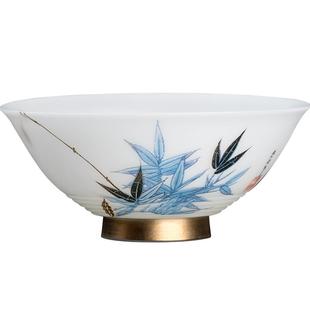 妙莲天香大师作品《高风傲然》陶瓷主人杯高档个人专用茶杯斗笠杯