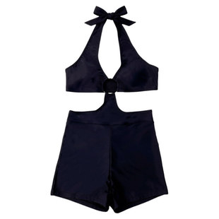 Halter Ring Backless Jumpsuit女挂脖裹胸圆环露背露腰连体裤裙