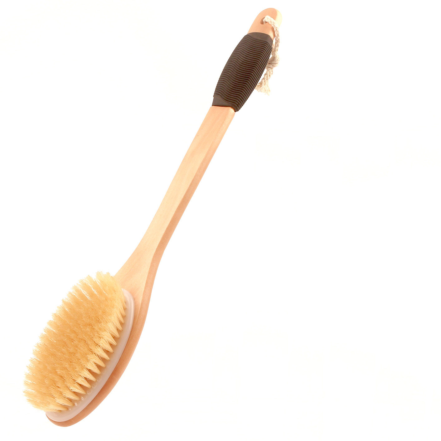 Solid wood curved handle back scrubbing brush, household horsehair bath brush, scrubbing wonder, pig hair bath brush, pig hair back scrubbing brush thumbnail 8