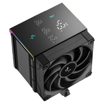 九州风神AK500PRO CPU散热器数显台式电脑1700风扇无光静音镀镍