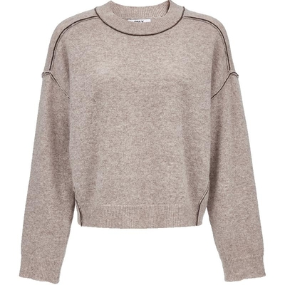 ONLY落肩圆领毛衣长袖针织衫