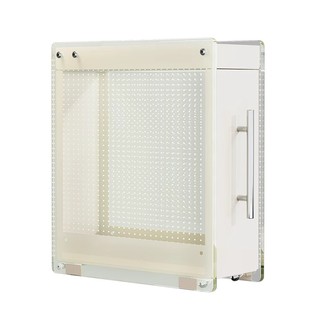 奶白防尘玻璃杯架抽拉式桌面放水杯咖啡杯茶具餐桌杯子收纳置物架