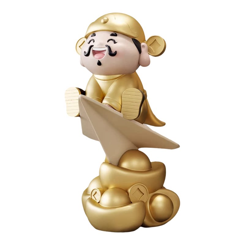 里物卡通财神落地摆件开业礼物