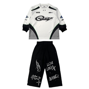 乐咪酷嘻哈童装潮牌街舞女孩套装美式hiphop潮服儿童街舞服装男童