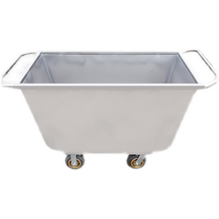 不锈钢饲料车手推车养猪喂料车养殖场推料车饲料推车猪场料车设备