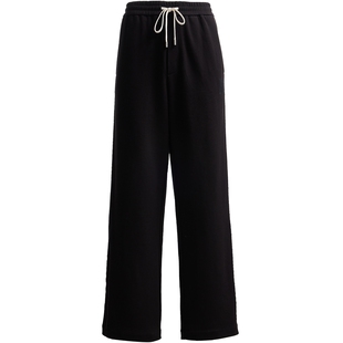 SEASONHIGH秋季款男士休闲裤松紧字母刺绣侧边条纹潮流宽松长裤男