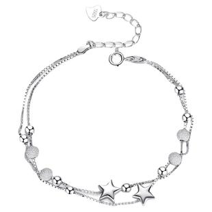 纯银星星手链轻奢小众 精致2025年新款闺蜜手饰多层叠戴生日礼物