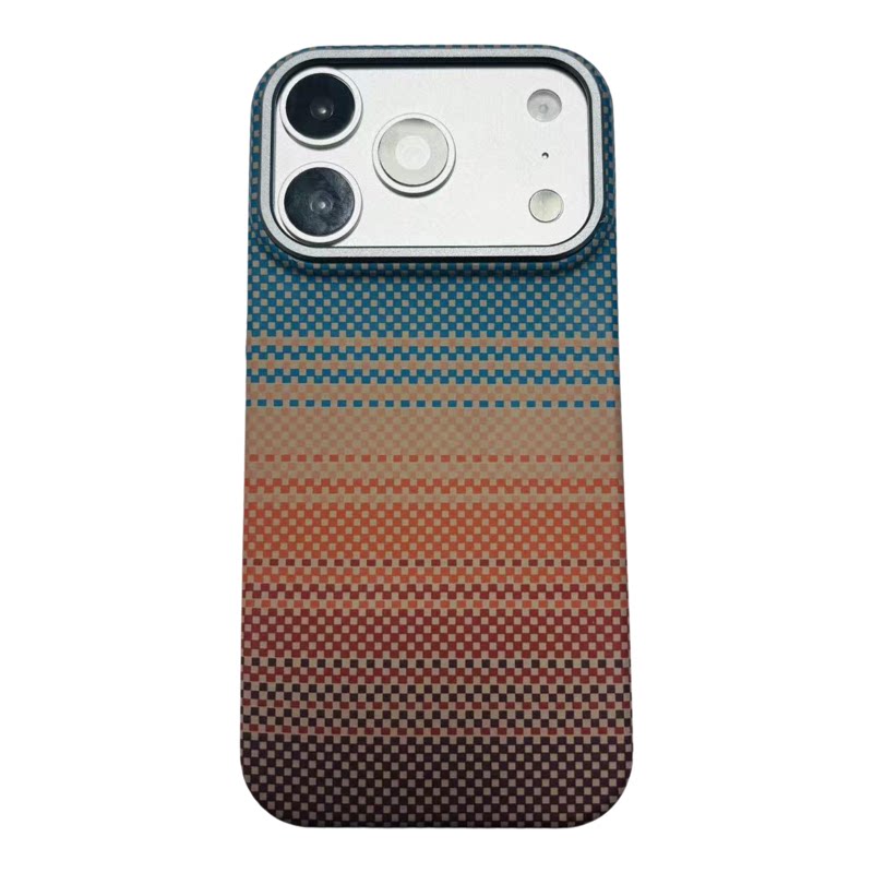 Magsfe磁吸炭纤维凯夫拉纹适用iphone17pro手机壳P家同款苹果16新款磨砂15防指纹防摔