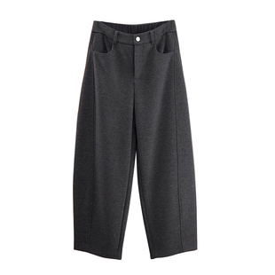 羊毛呢裤女2025新款时尚小个子显高显瘦九分弯刀裤秋冬休闲西装裤