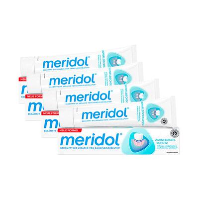 欧洲直邮德国药房Meridol成人预防牙周炎牙膏4支*75ml牙龈出正品