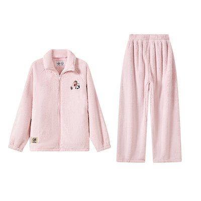 TeenieWeenie小熊睡衣女款2025新款冬季加厚保暖情侣男家居服套装