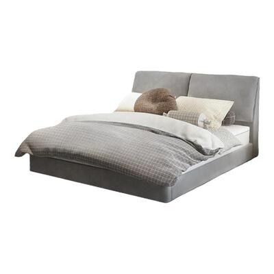 qrua巢物现代简约奶油风布艺床