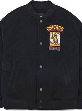 MLB官方棉服夹克棒球外套羊毛