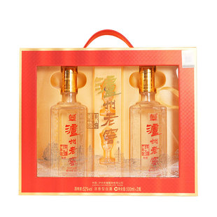 泸州老窖六年窖头曲礼盒52度500ml*2瓶浓香型白酒礼盒装过节送礼