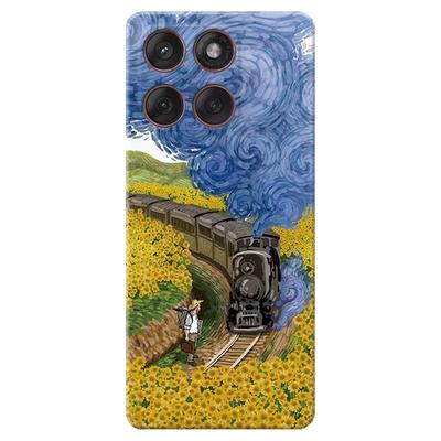 花田火车适用摩托罗拉edge60pro手机壳50/40/S30/G86G85G84G75G56G55G54可爱梵高少女心文艺女款耐脏防摔软