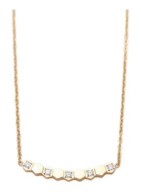 不褪色法式浪漫微笑蜂巢项链时尚个性高级感锁骨链轻奢气质