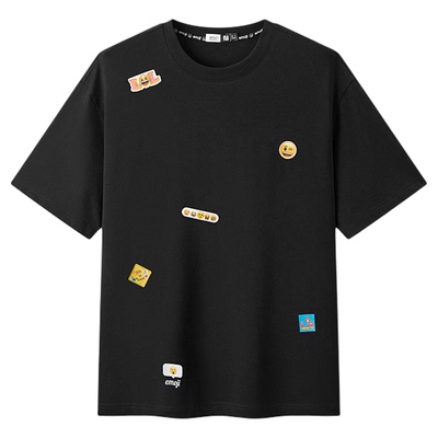 森马联名针织趣味印花短袖T恤男