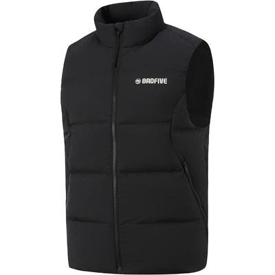 李宁立领男羽绒马甲运动服