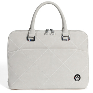 马锐鲨正品  商务通勤公文包笔记本包文件包皮包行李箱挂包12/13/14/15.6寸笔记本包女士小香菱格纹手提包