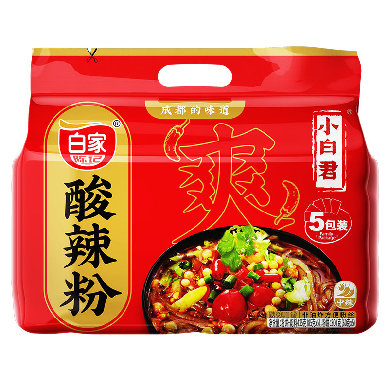 白家酸辣粉丝方便面速食