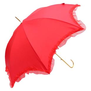 婚礼红雨伞结婚伞红伞中式公主伞晴雨伞蕾丝花边婚庆伞出嫁新娘伞