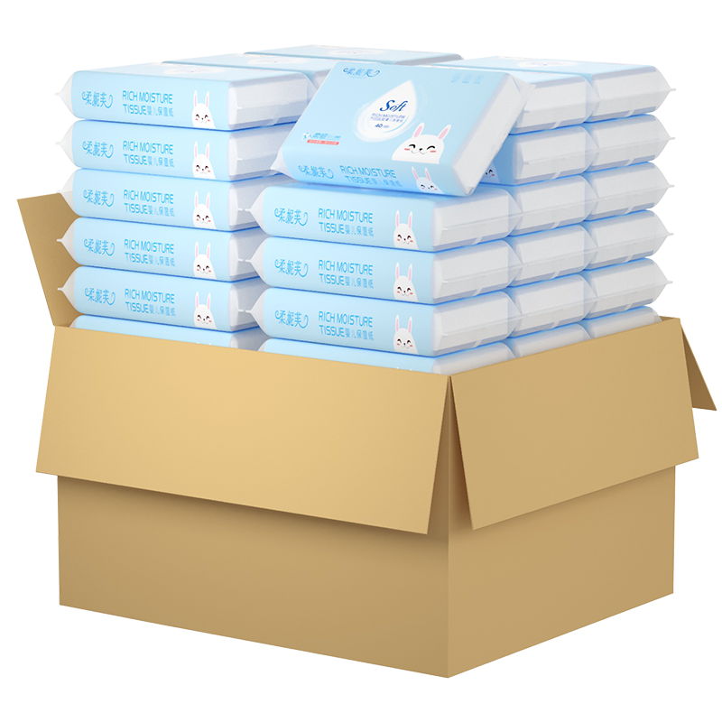 柔妮芙云柔巾新生婴儿抽纸专用纸巾柔纸巾宝宝超柔乳霜纸保湿纸巾