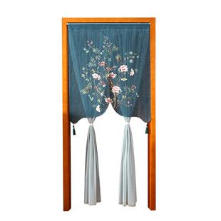 欧式门帘卧室房间家用纱帘新款四季通用门帘子免打孔隔断装饰帘子