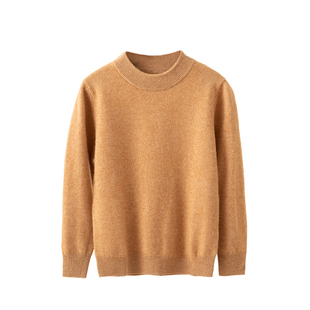 儿童半高领100纯山羊绒衫男童秋冬加厚高端打底中大童女童冬毛衣